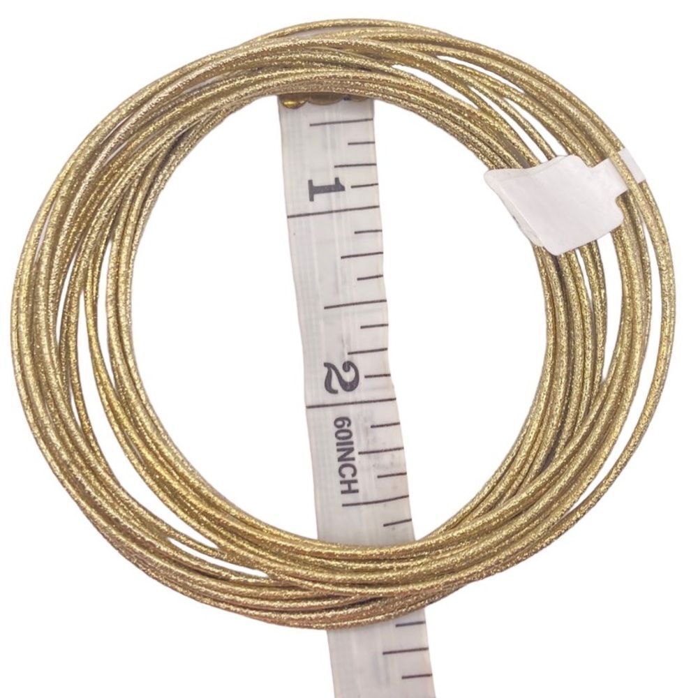 Gold Stackable Sparkle Statement Bangle Bracelet - Picture 4 of 4